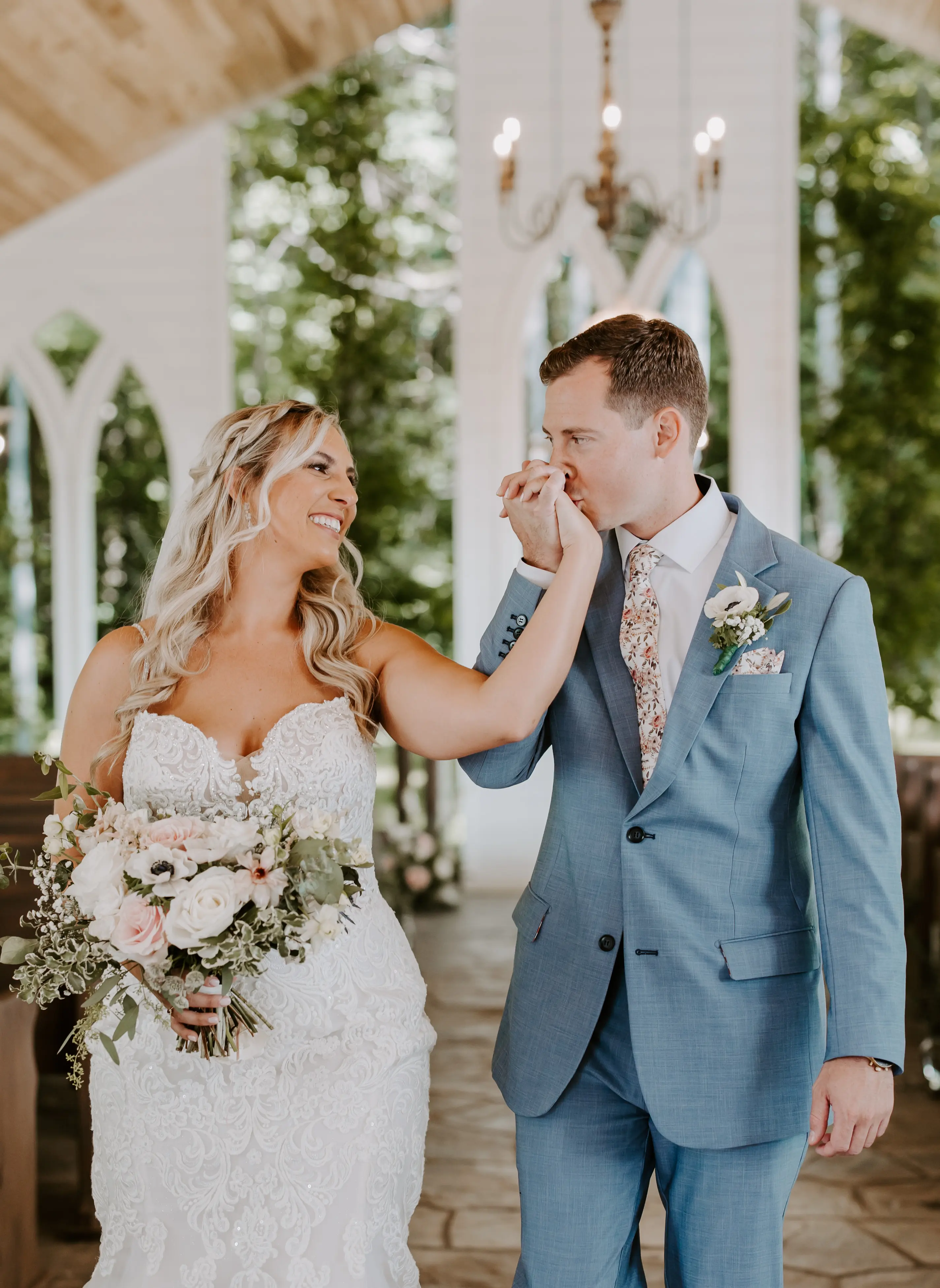 Bride In Sparkly Lace Gown Called Fiona By Maggie Sottero