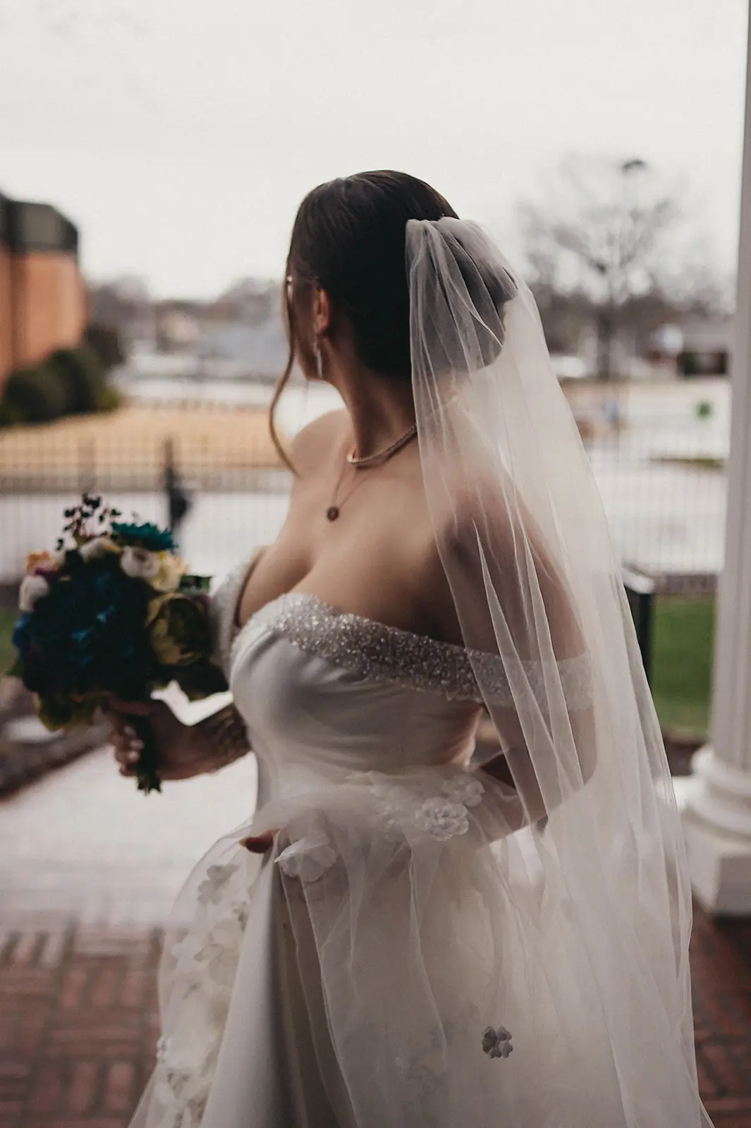 Bride In Beaded Satin Fabienne Sottero And Midgley