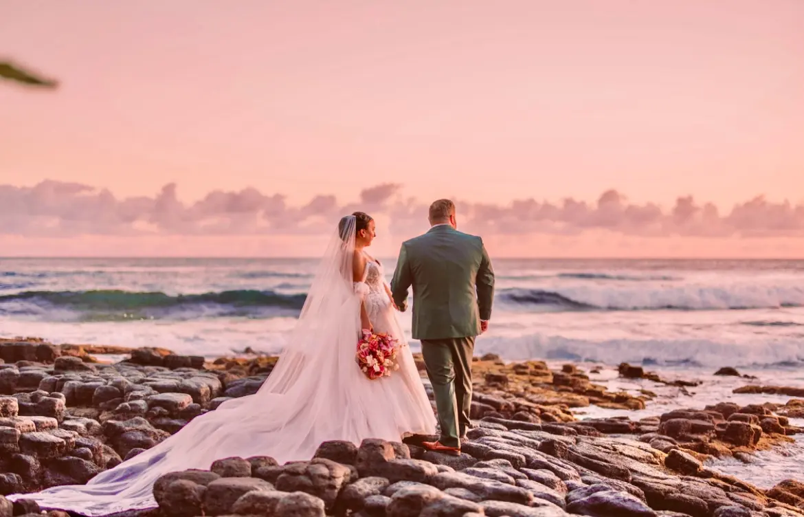 Bride In Fairytale Ball Gown Shasta Sottero Midgley With Groom