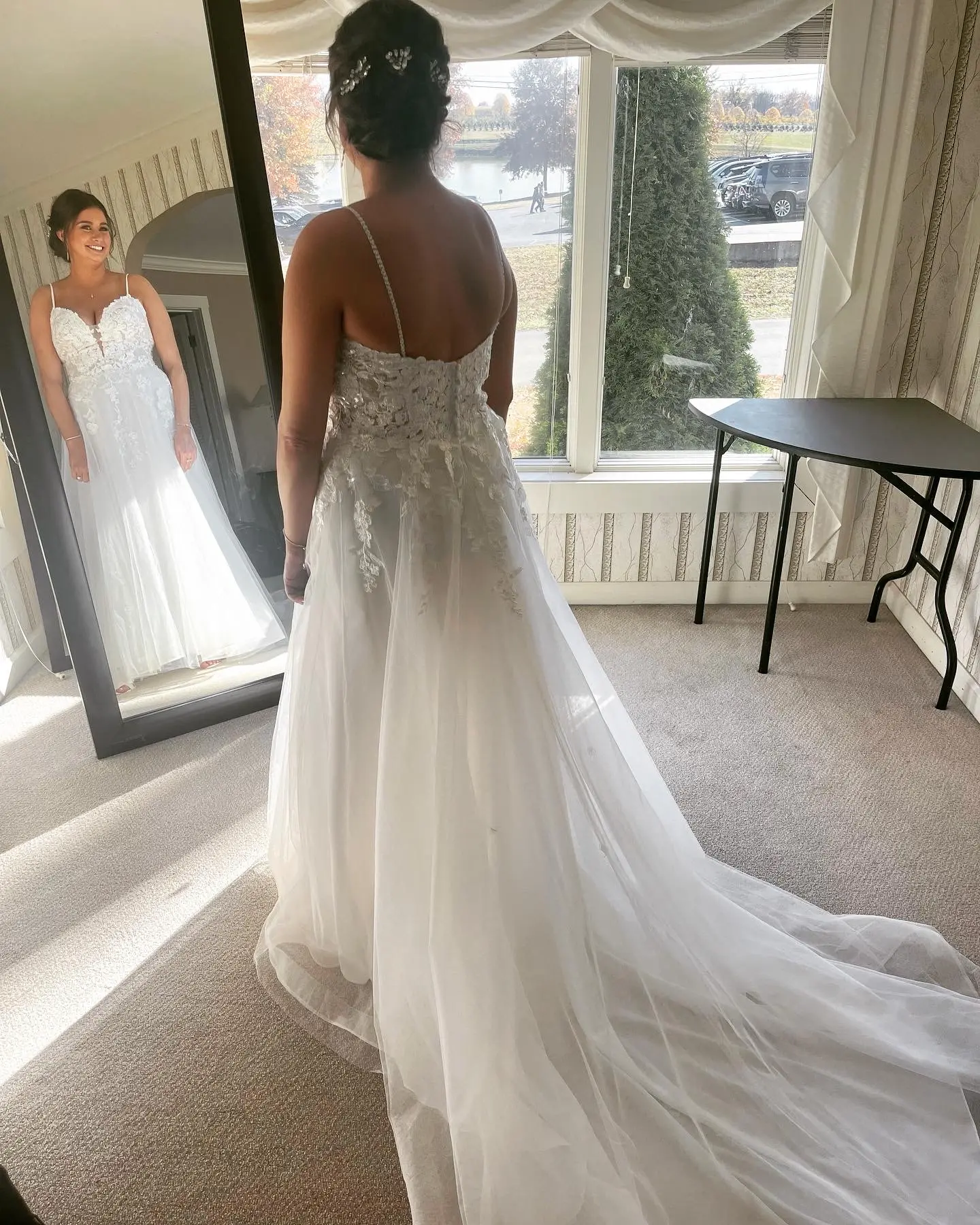 Bride Wearing Cold Shoulder Princess Wedding Gown Stevie By Maggie Sottero