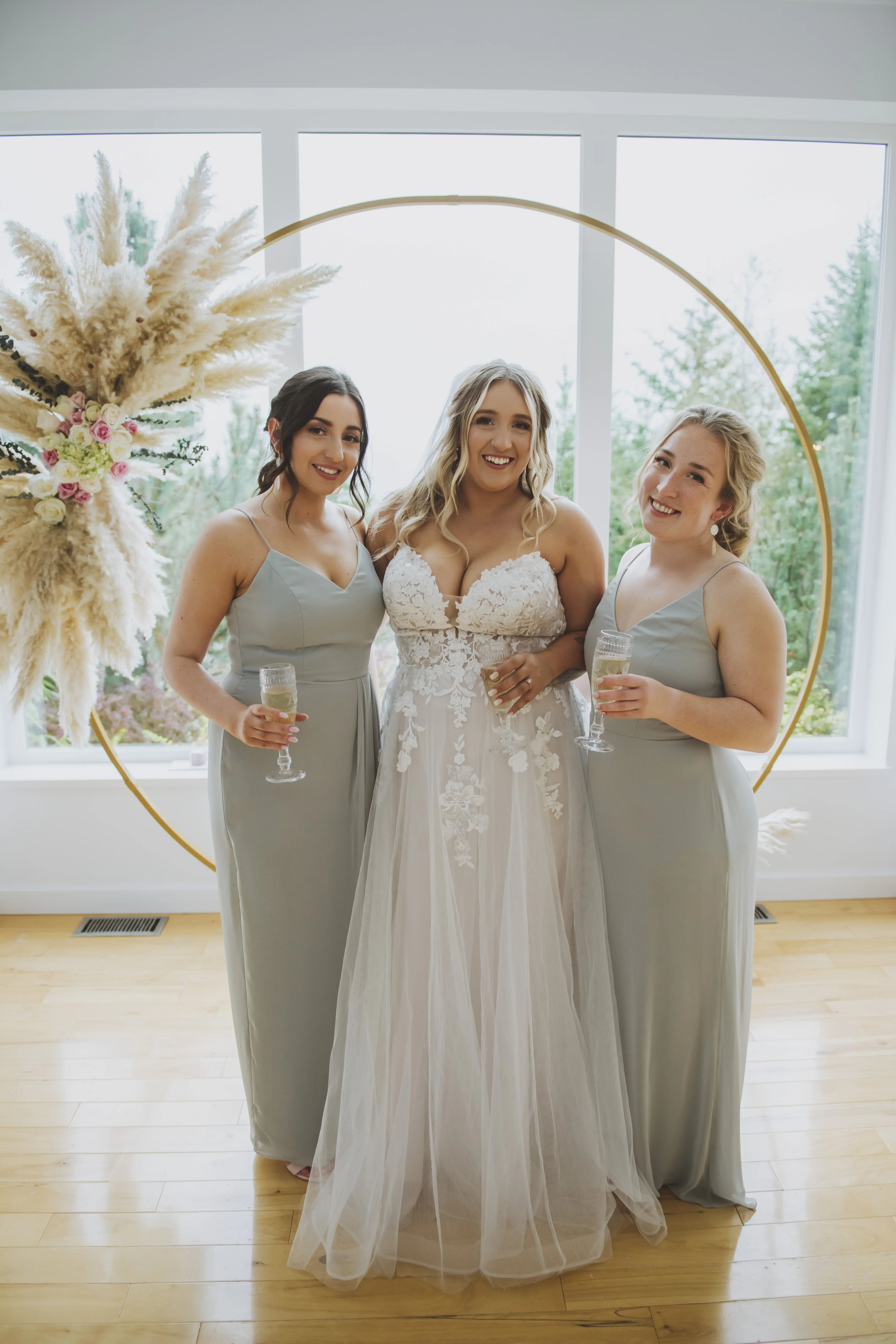 Bride Wearing Princess Lace Wedding Gown Stevie By Maggie Sottero