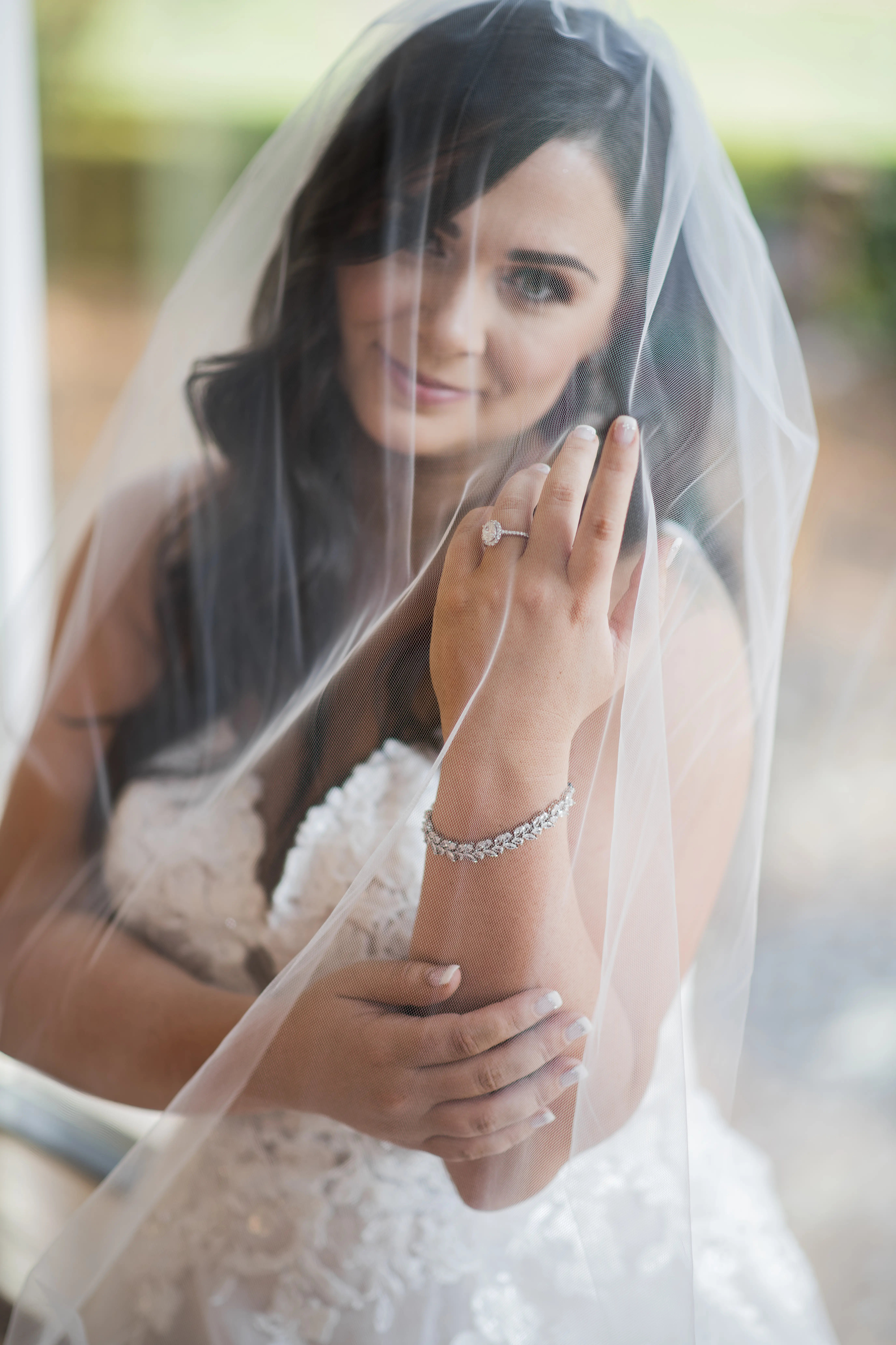 Bride wearing Princess Wedding Gown called Stevie by Maggie Sottero