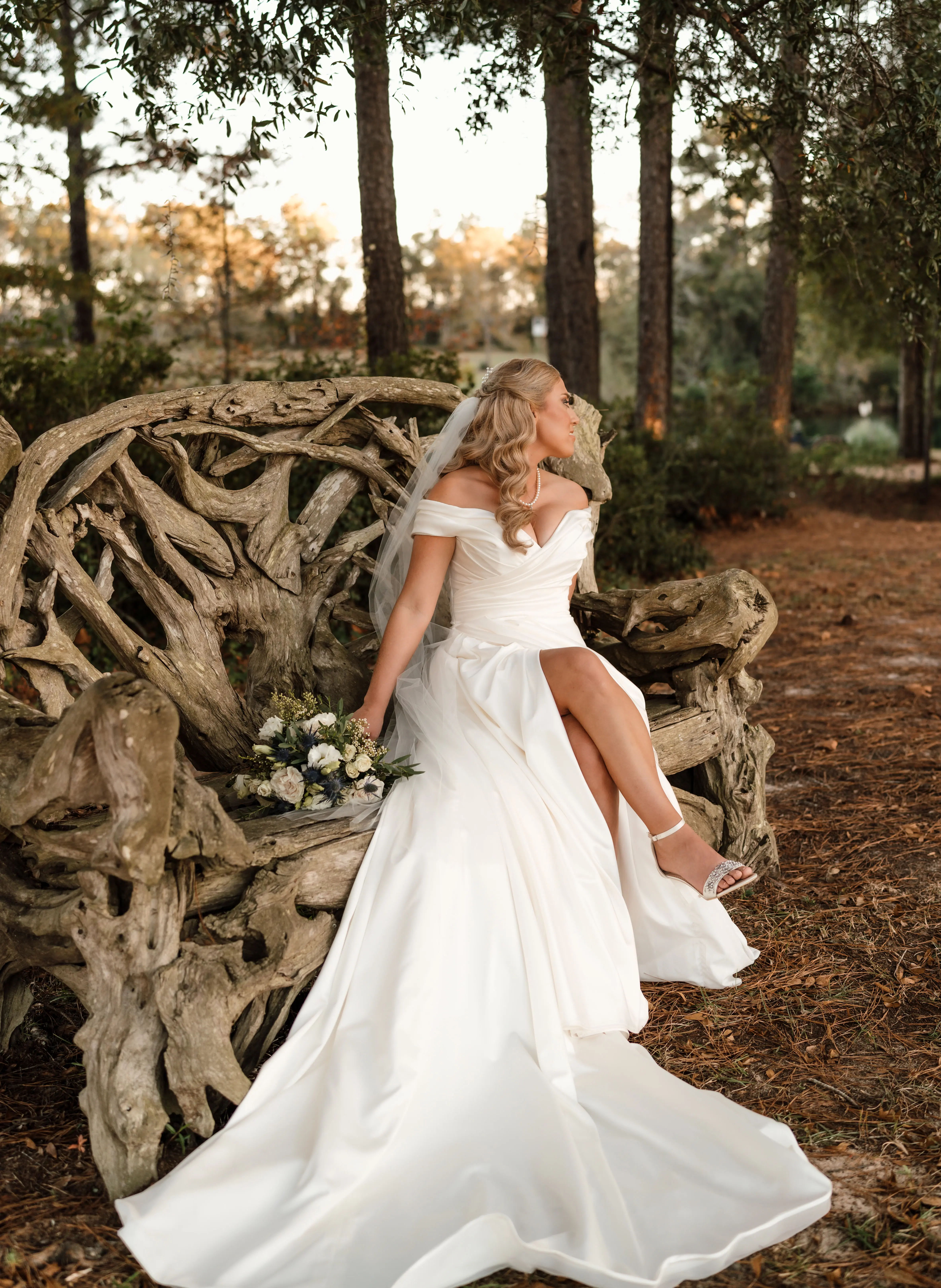 Bride wearing Ekaterina wedding dress by Maggie Sottero