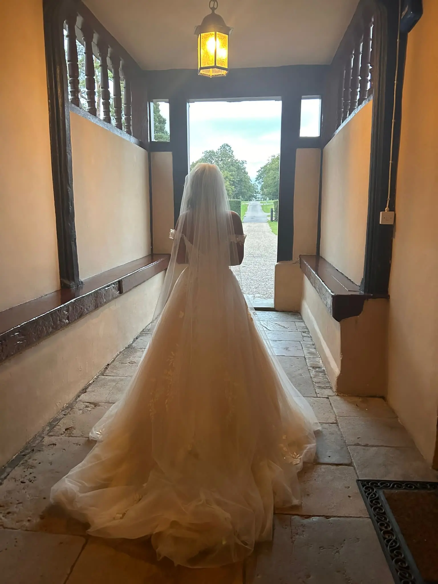 Bride wearing Harlem wedding dress by Maggie Sottero