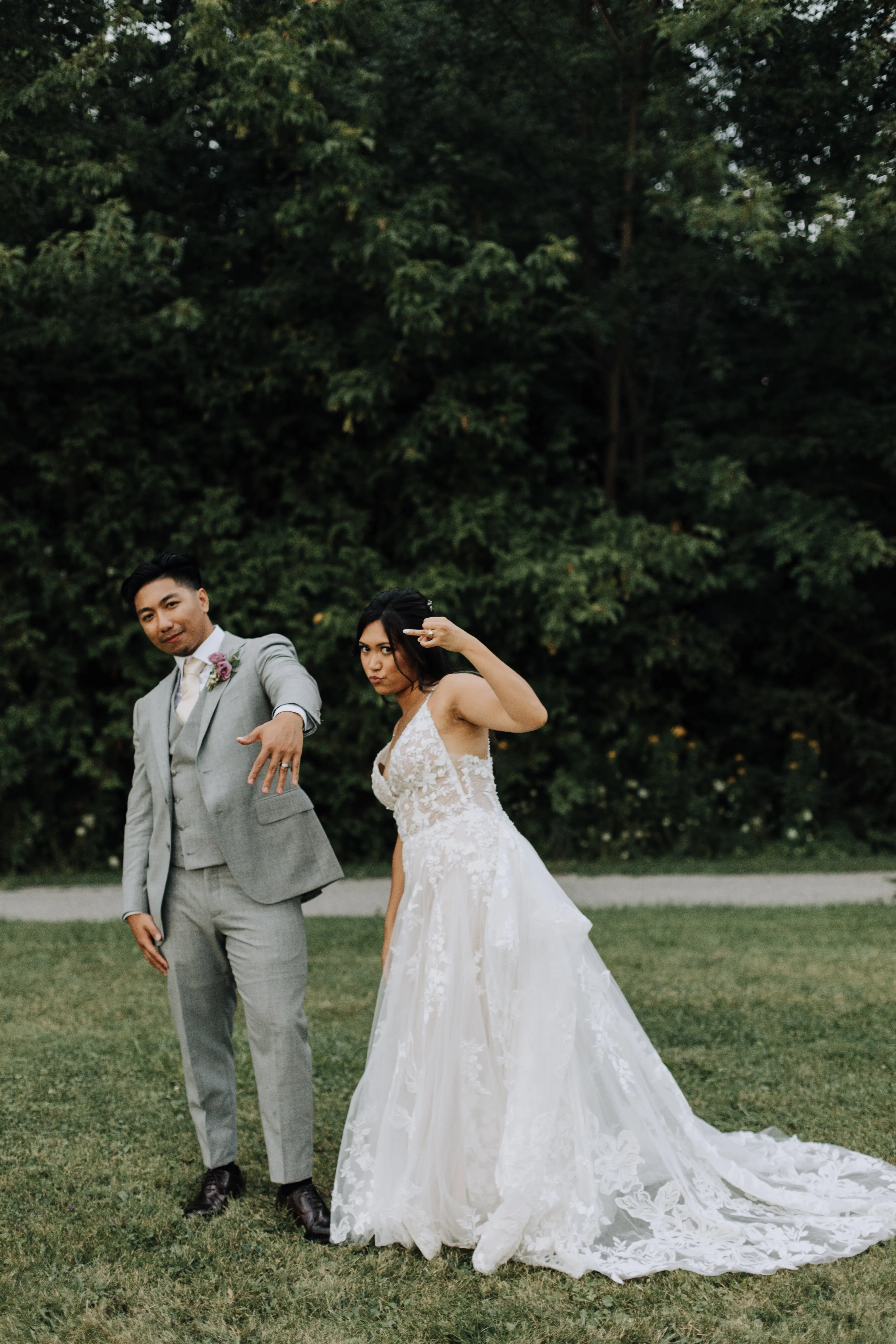 Bride Wearing A-Line Romantic Wedding Dress Called Marlow By Sottero And Midgley Showing Rings With Groom