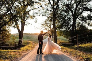Bride In A-line V-Neckline Minerva Rebecca Ingram With Groom
