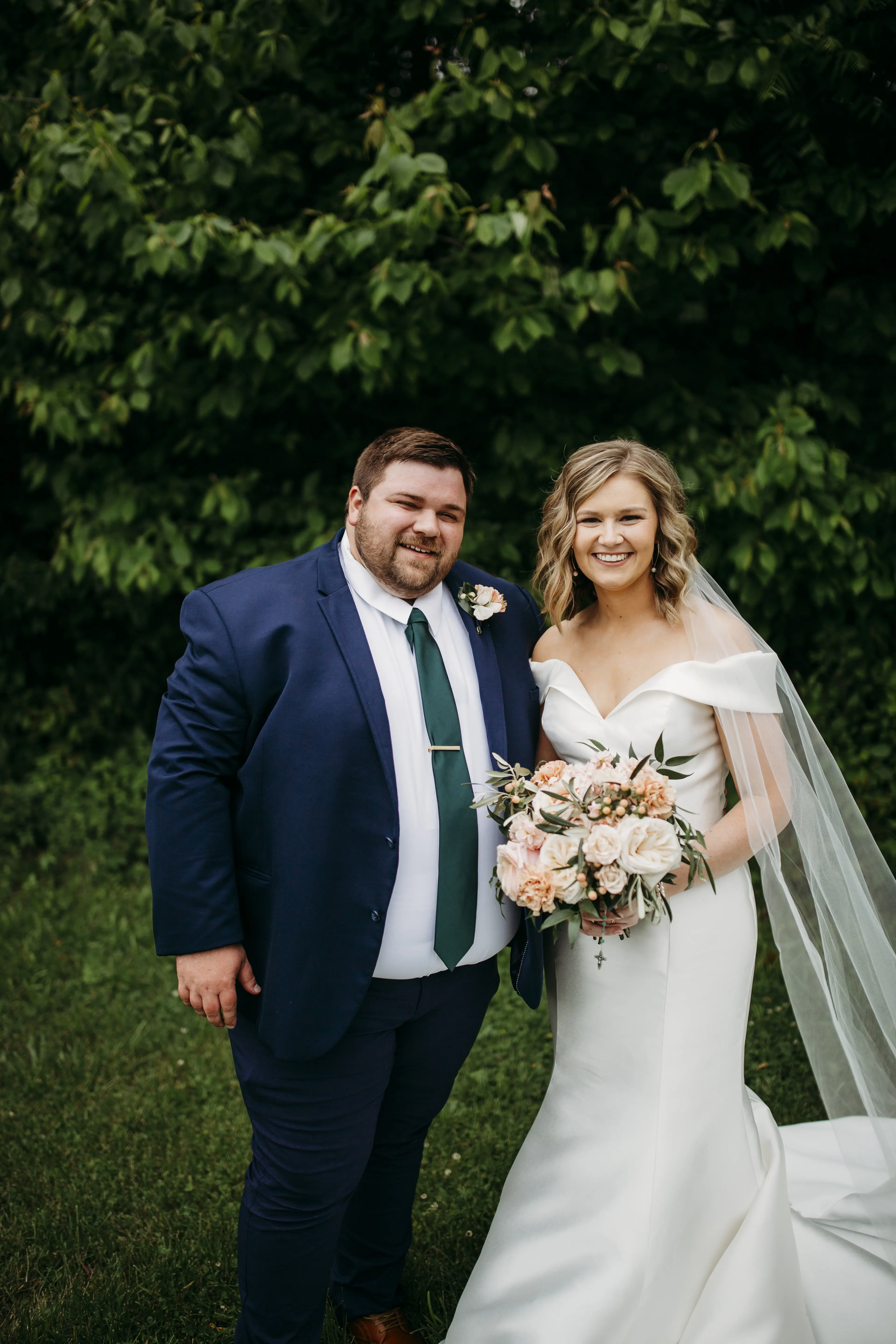 Bride In Satin Wedding Dress Called Josie By Rebecca Ingram