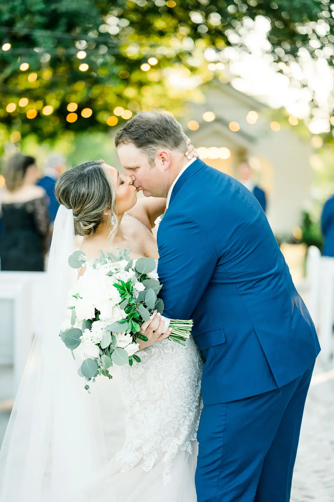 Bride In Mermaid Lace Wedding Dress Called Alistaire Lynette By Maggie Sottero