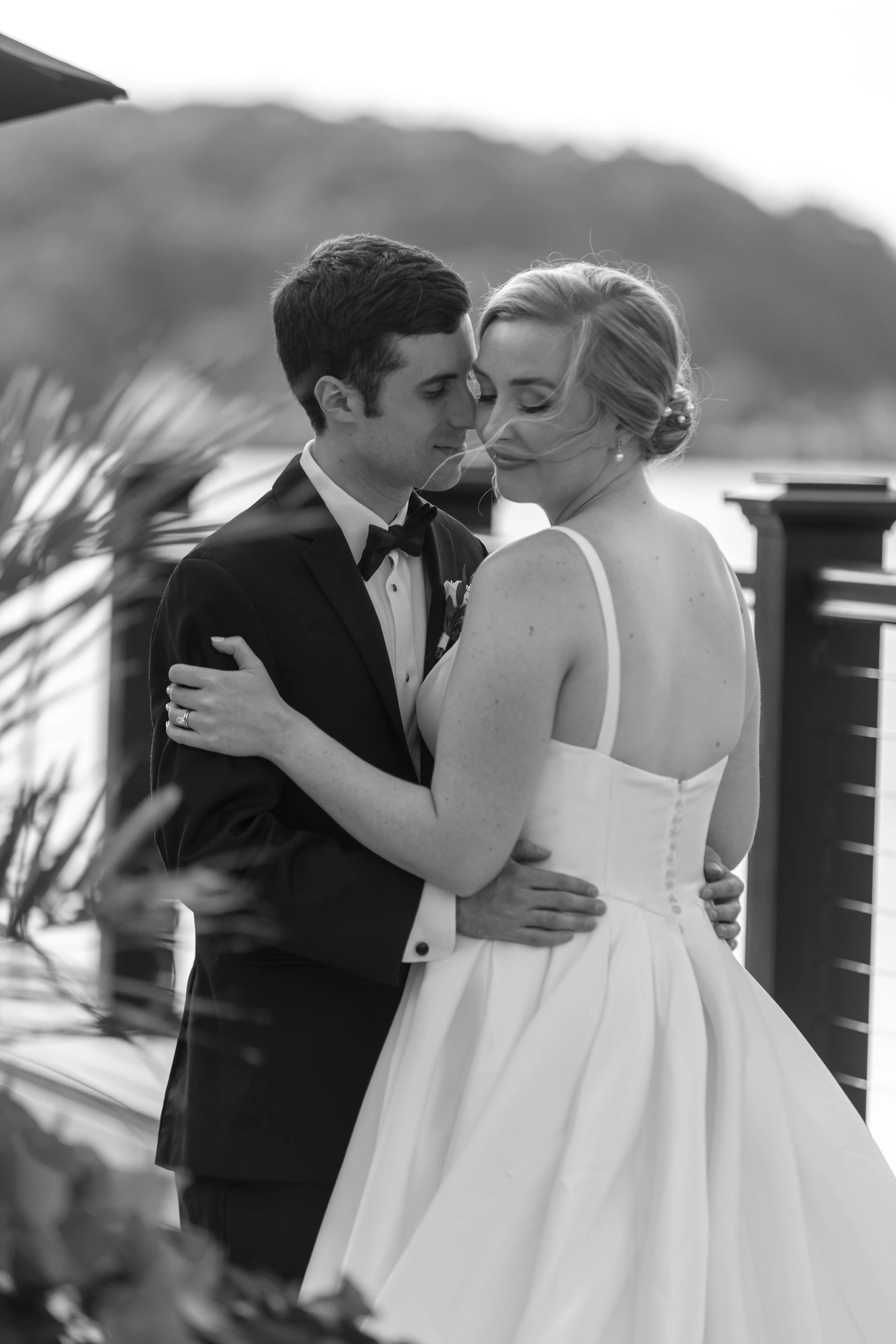 Bride In Simple Wedding Dress Called Selena By Maggie Sottero With Groom