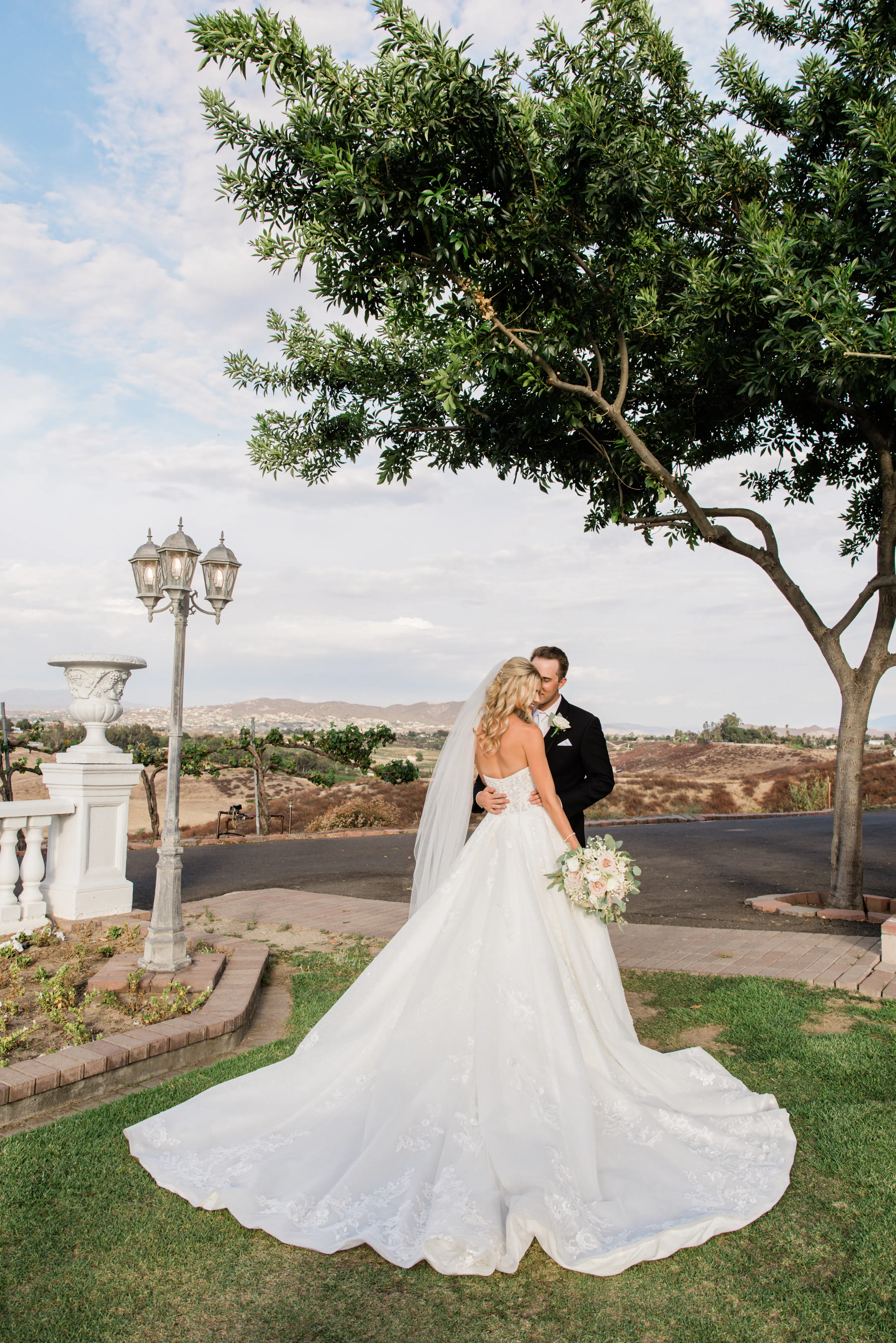 Bride In Lace Ballgown Wedding Dress Called Norvinia By Sottero And Midgley With Groom