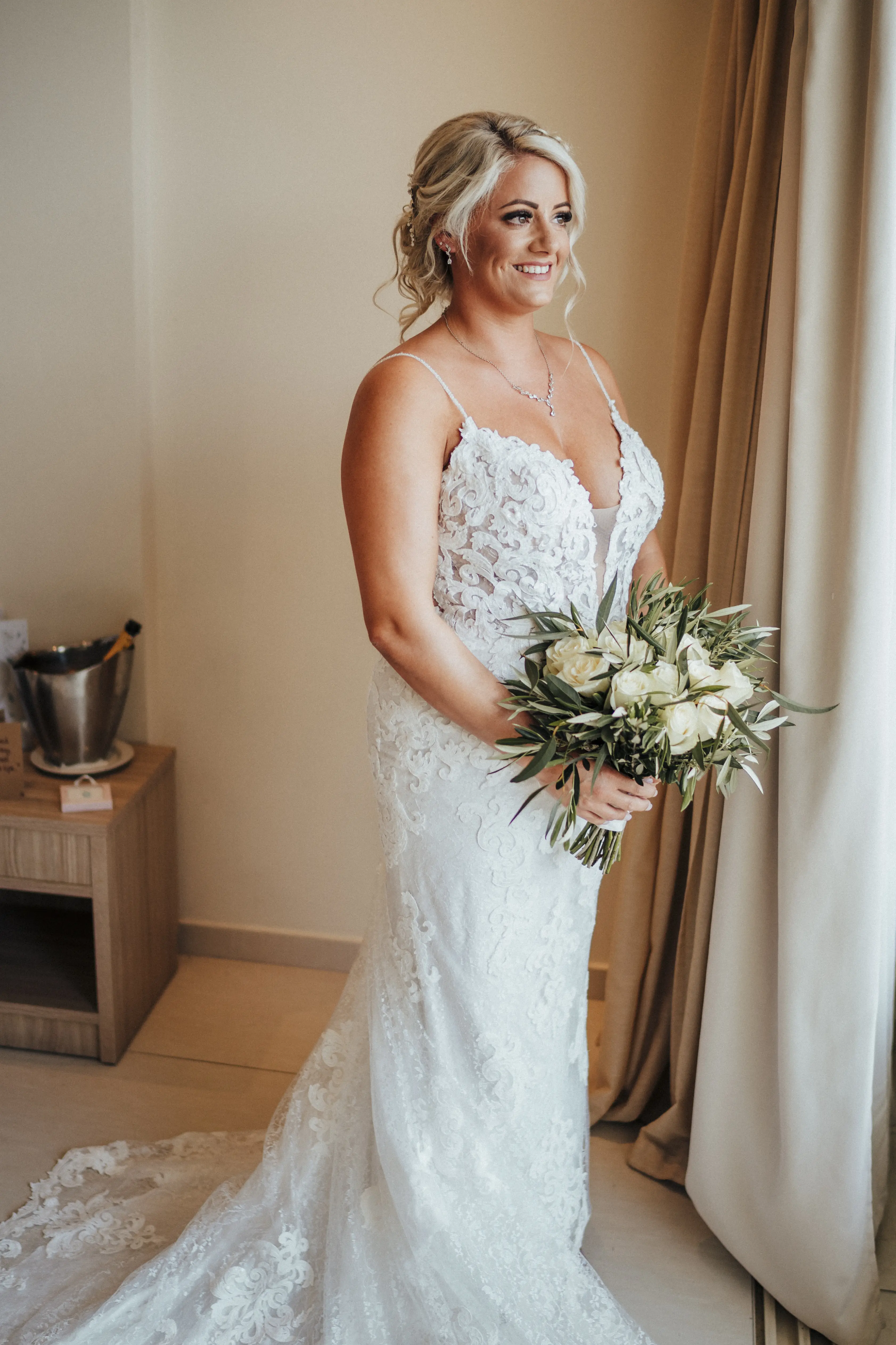 Bride In Lace Sheath Tuscany Lynette Maggie Sottero