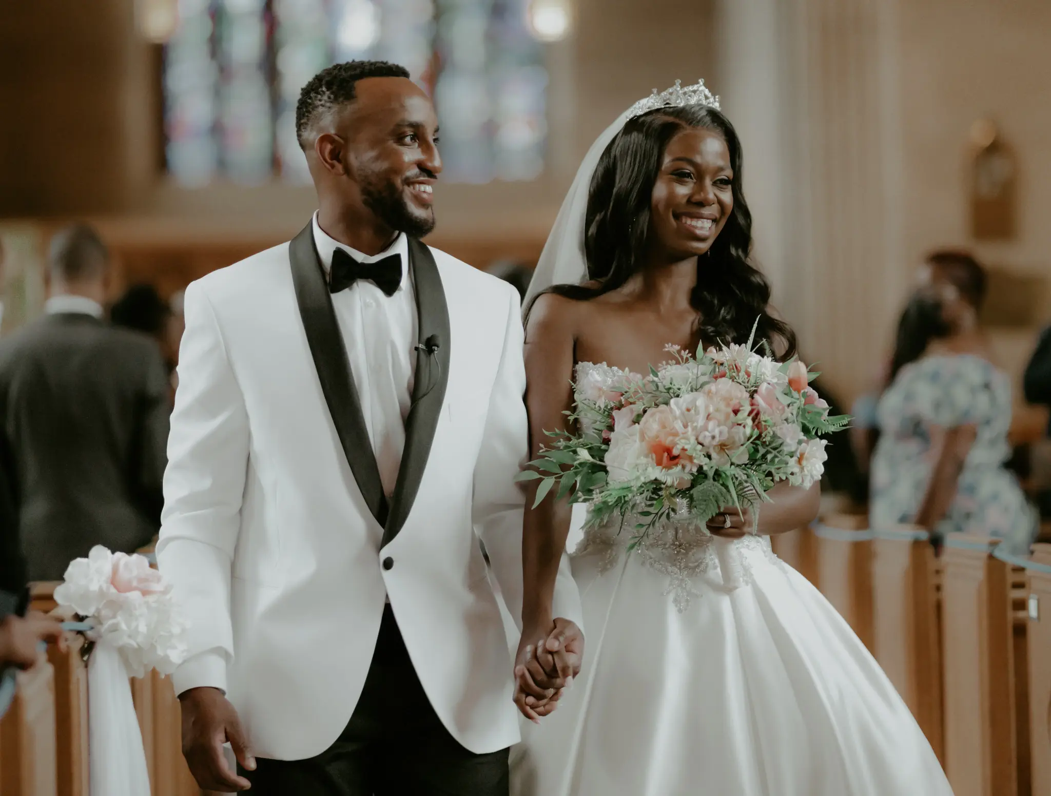 Groom With Bride Wearing Satin Ball Gown Kimora By Sottero And Midgley