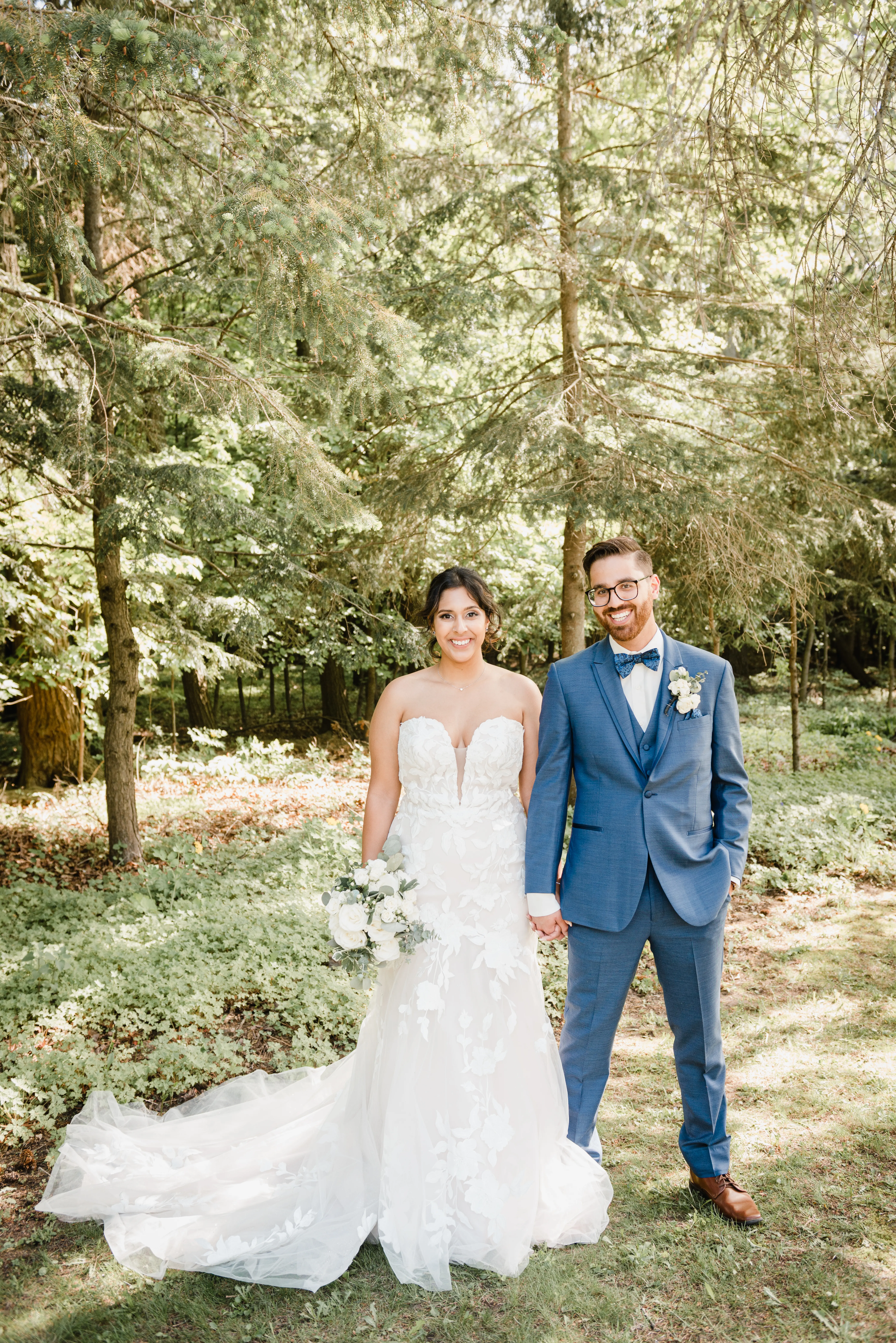 Groom With Bride Wearing Strapless Mermaid Wedding Dress Hattie By Rebeca Ingram