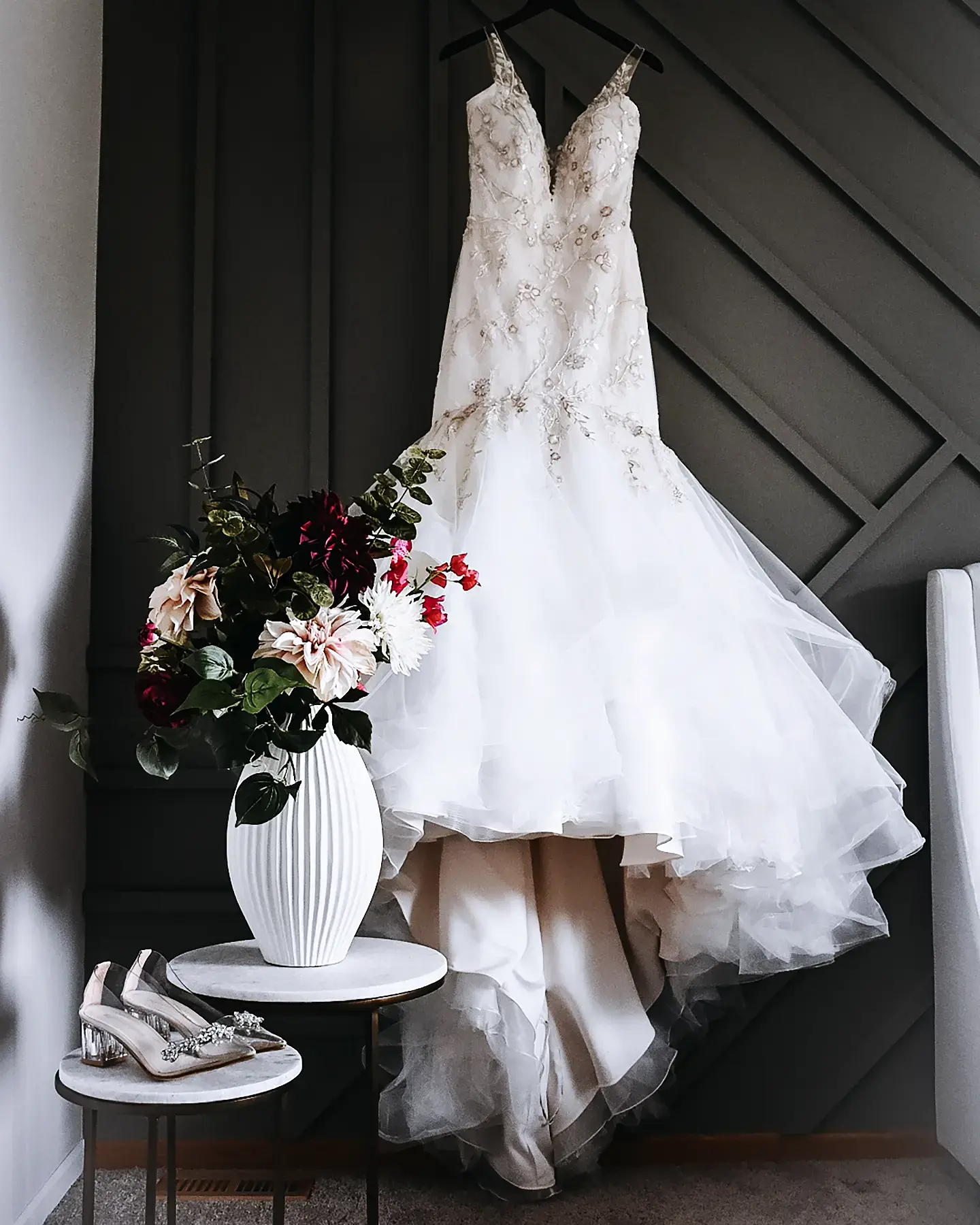 Wedding Dress With Colorful Floral Lace Motifs Kenleigh By Sottero And Midgley