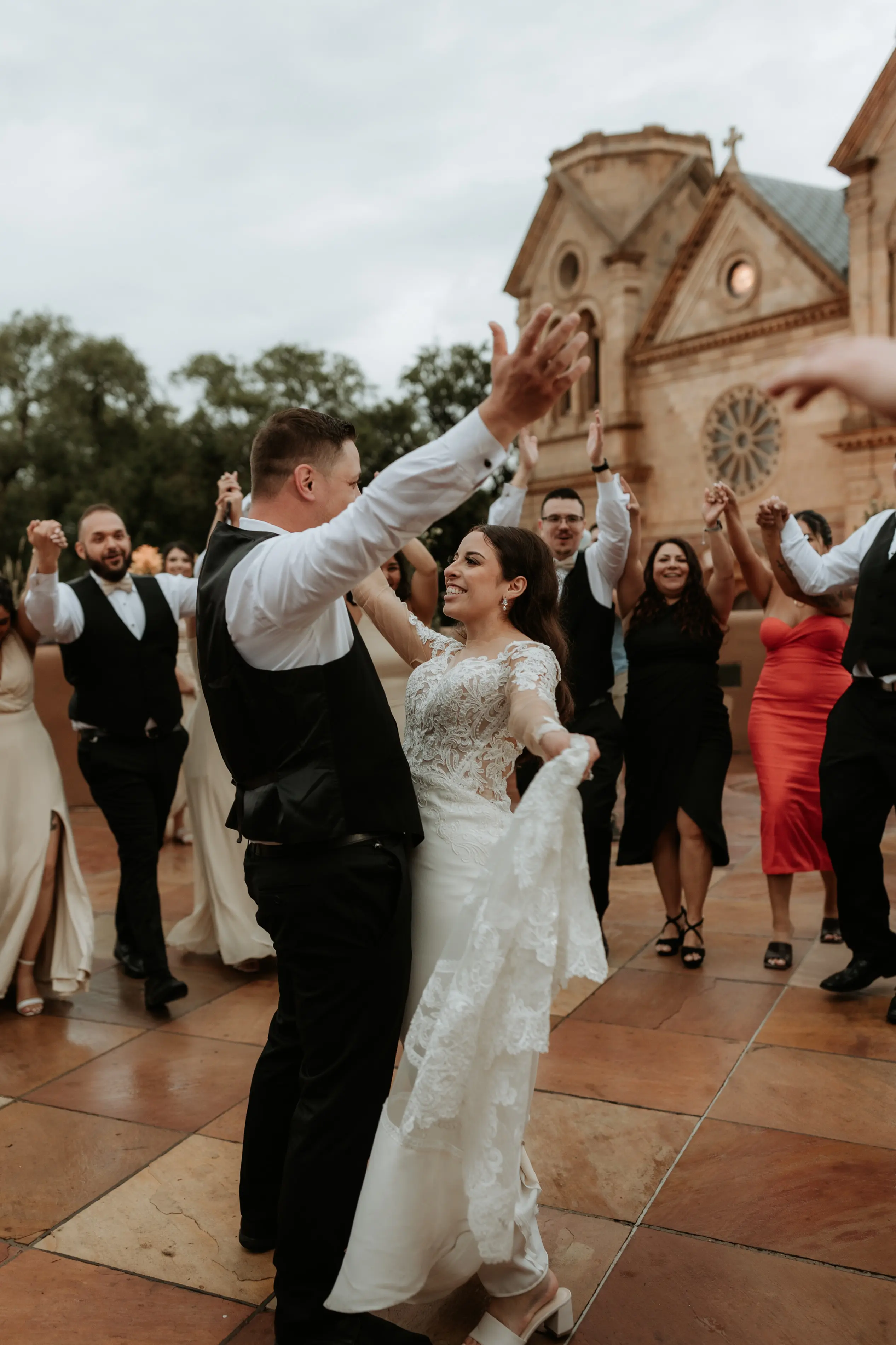 Groom With Bride Wearing Elegant Sleeved Wedding Dress Cambridge Dawn By Sottero And Midgley