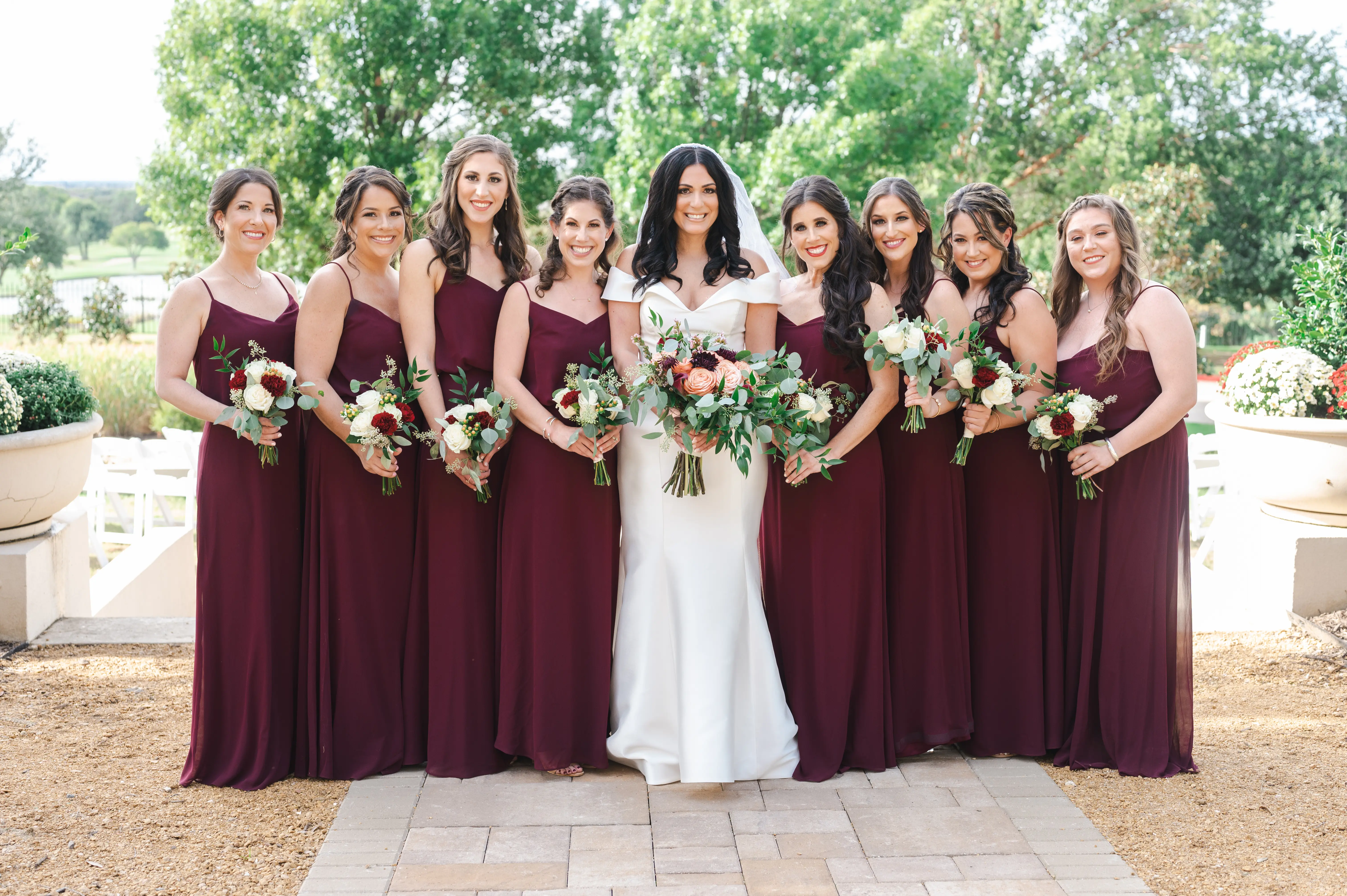 Bride Wearing Off-The-Shoulder Wedding Dress Josie By Rebecca Ingram