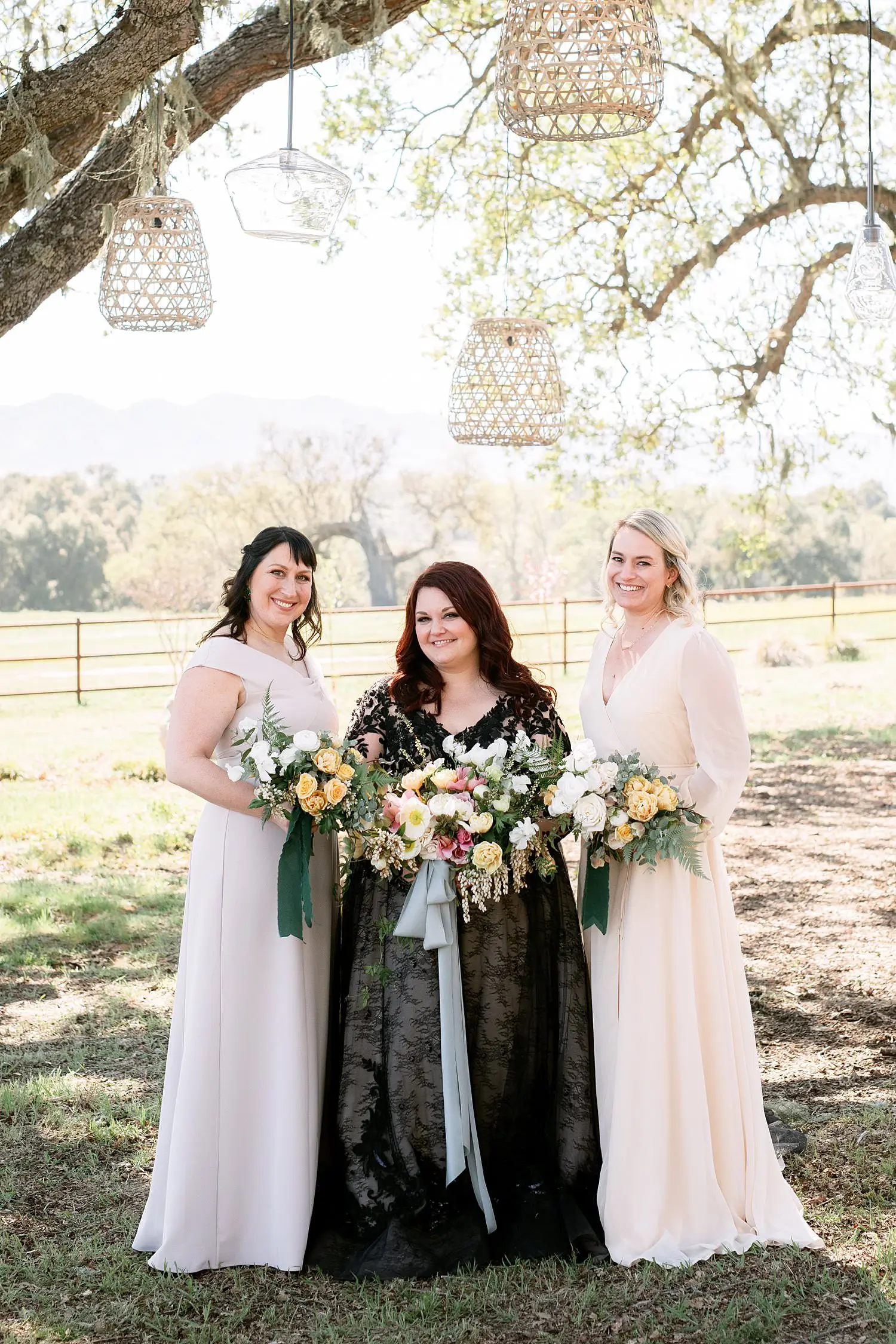 Bride with her bridesmaids.