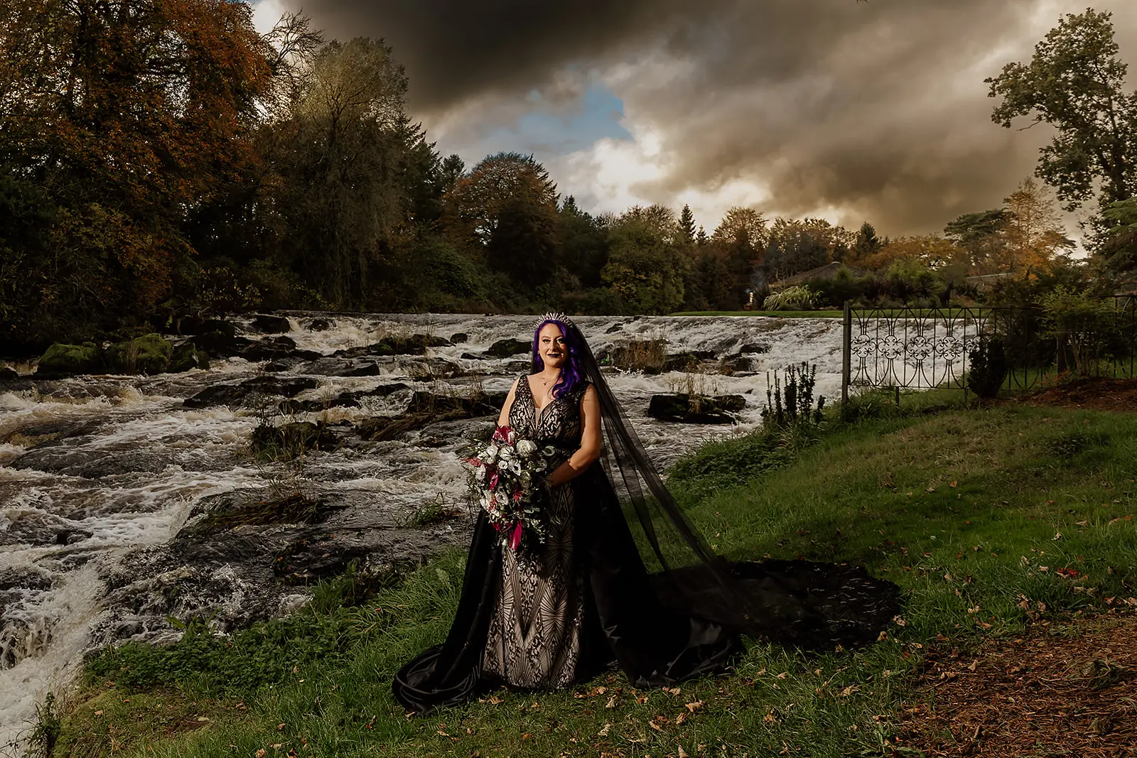 Bride In Art Deco Black Elaine By Maggie Sottero