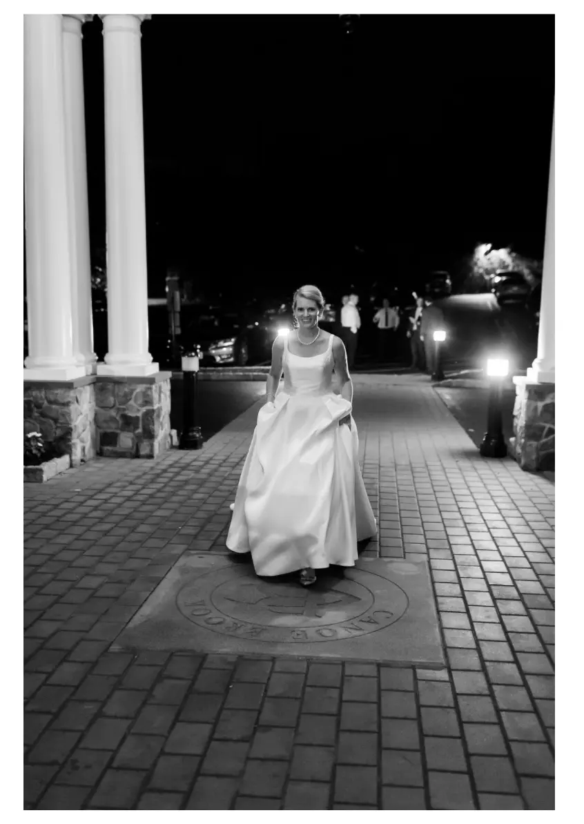 Bride Wearing Satin Ball Gown With Pockets Selena By Maggie Sottero