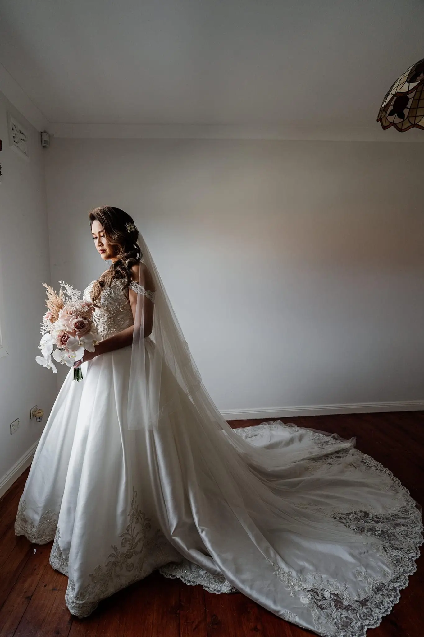 Bride Wearing Princess Ballgown Wedding Dress Called Kimora By Sottero And Midgley