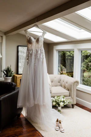 A-Line Lace Wedding Dress With Customized Off The Shoulder Sleeves Stevie By Maggie Sottero