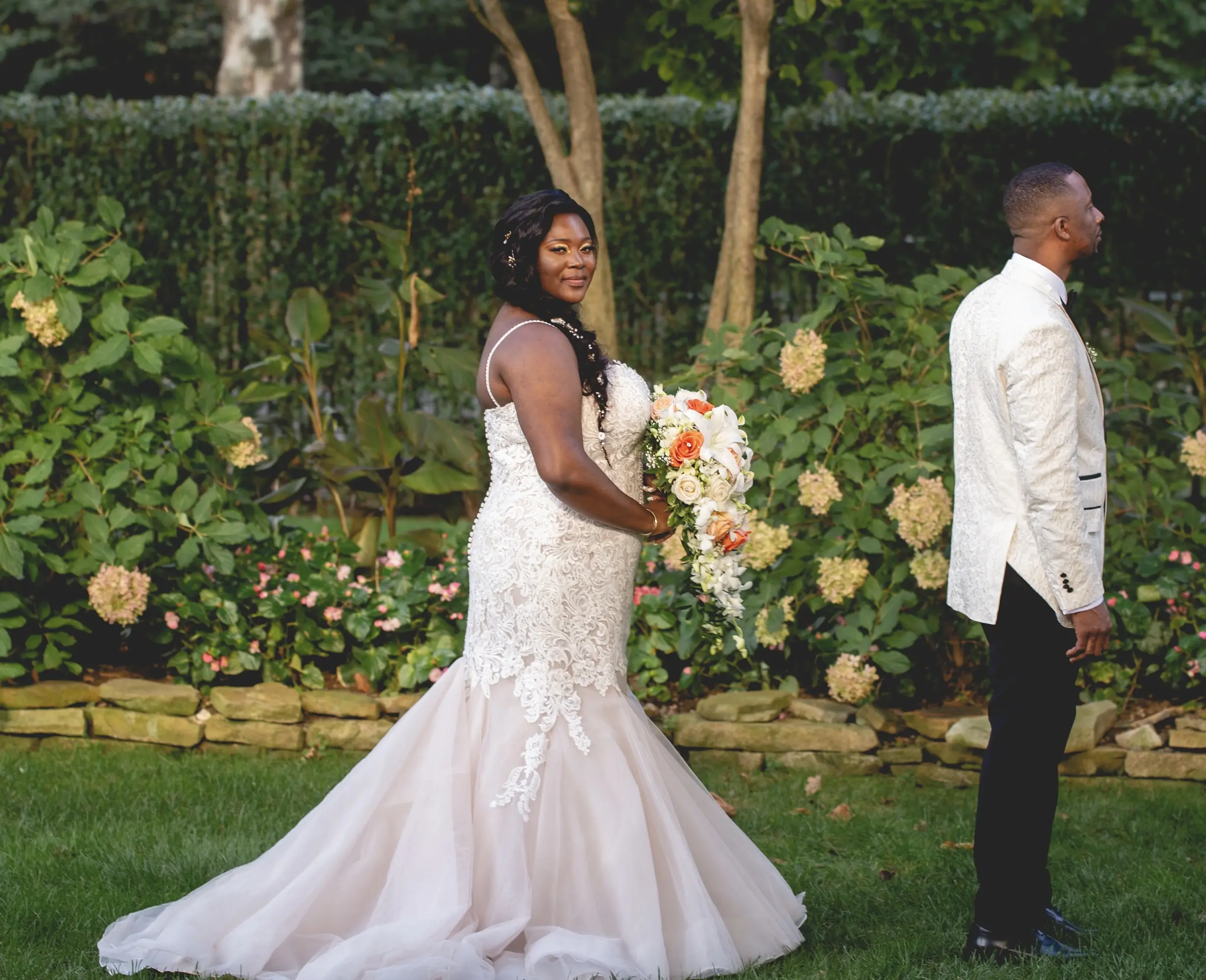 Real Bride in Beaded Sweetheart Neckline Wedding Dress Named Alistaire Lynette By Maggie Sottero First Look