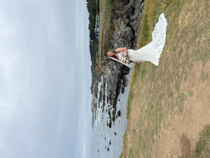 Bride In Lace Mermaid Wedding Dress Called Fontaine By Maggie Sottero